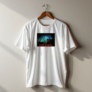 Halloween Fun Carpe Noctem Seize The Night Haunted House Silhouette With Witch Flying T-Shirt