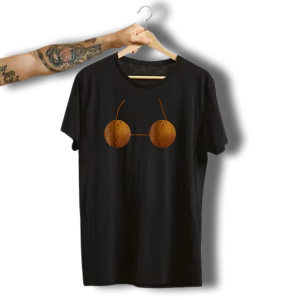 Halloween Funny Coconut Bra Costume Top T Shirt t shirt 1
