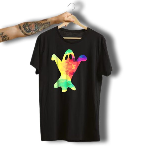 Halloween Ghost 1970S Tie Dye Super Groovy Psychedelic Colors T Shirt t shirt 1