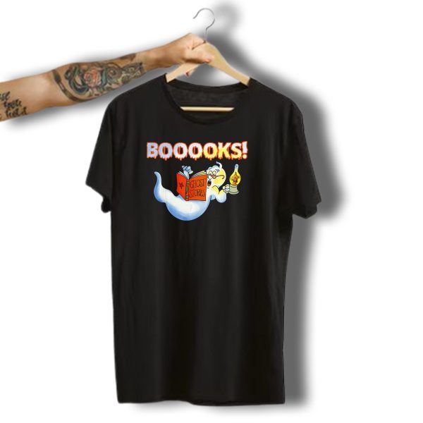 Halloween Ghost Booooks Ghost Stories Lamp Book Lover T Shirt t shirt 1