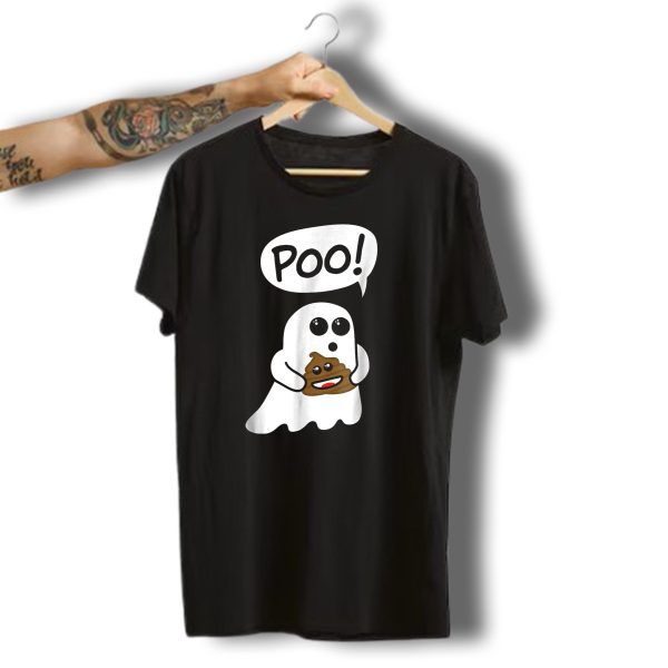 Halloween Ghost Poo Emoji Funny Poop T Shirt t shirt 1 1