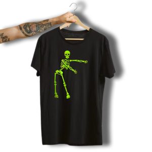 Halloween Hip Hop Slime Skeleton Floss Dance Move Boy T-Shirt