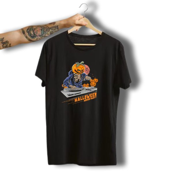 Halloween Horror Party Jack O Lantern Dj Pumpkin Halloween Horr T Shirt t shirt 1 1