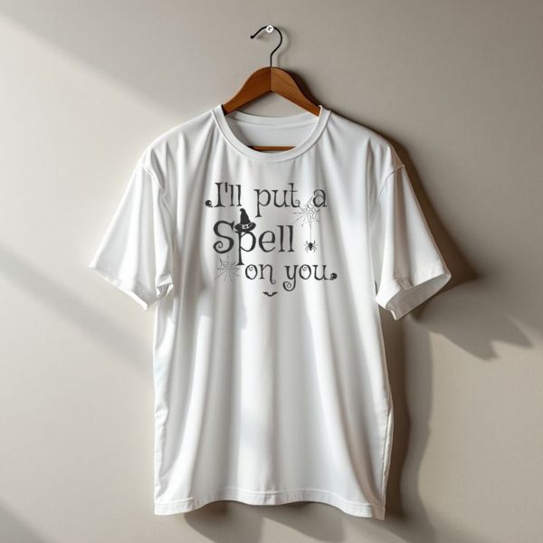 Halloween ILl Put A Spell On You Witch Hat Spiders Webs Funny T Shirt t shirt 1