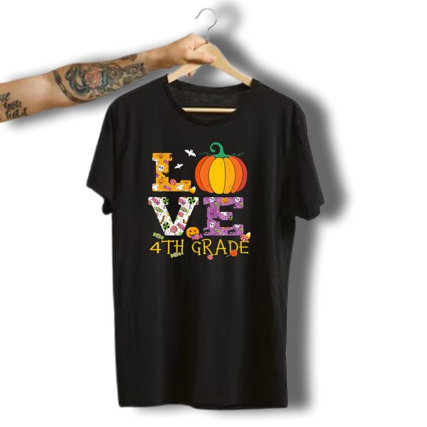 Halloween Love 4Th Grade Pumpkin T Shirt t shirt 1