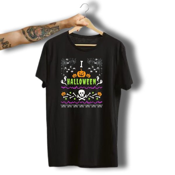 Halloween Lover Ugly Holiday Spooky Pumpkins Ghosts Skulls Bats Spiders Webs T Shirt t shirt 1 1