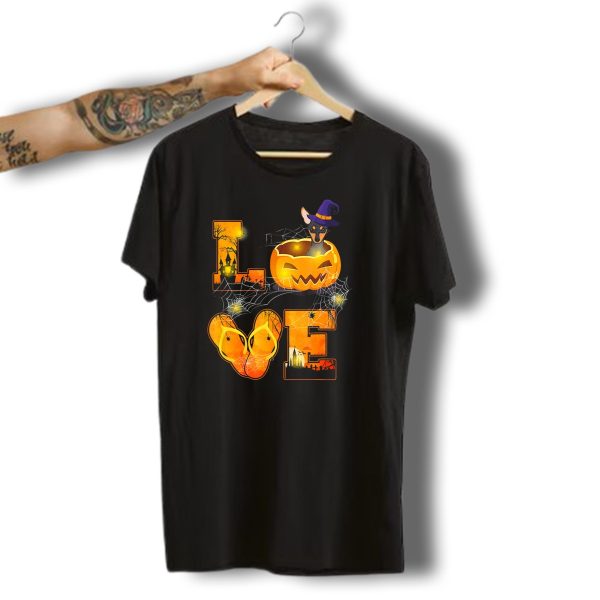 Halloween Miniature Pinscher Love With Pumpkin And Spider Webs T Shirt t shirt 1