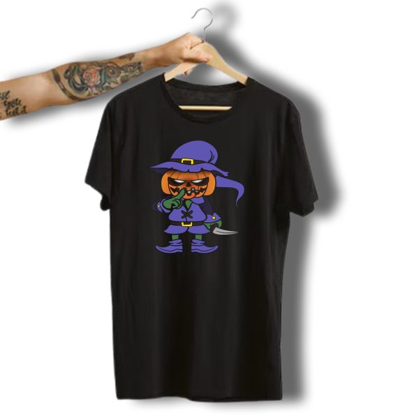 Halloween Monster Zombie Scary Witch Hat Pumpkin T Shirt t shirt 1