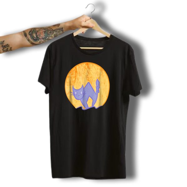 Halloween Moon Cute Cat Lover T Shirt t shirt 1