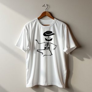 Halloween Mustache Skeleton With Hat 234 T-Shirt