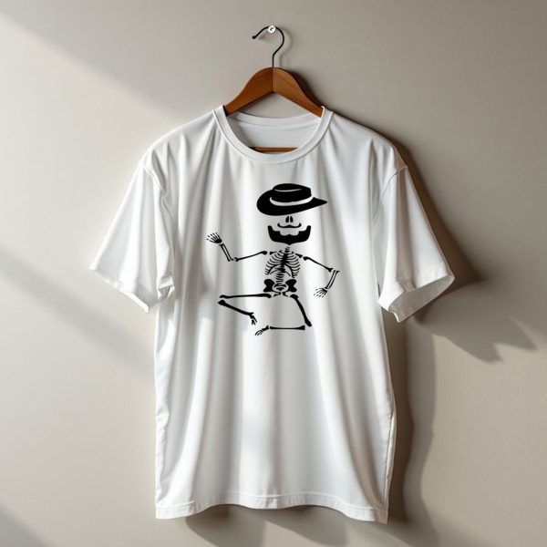 Halloween Mustache Skeleton With Hat 234 T Shirt 1 t shirt 1