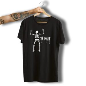 Halloween Oh Snap Skeleton Humorous Bone Fracture Pun T-Shirt