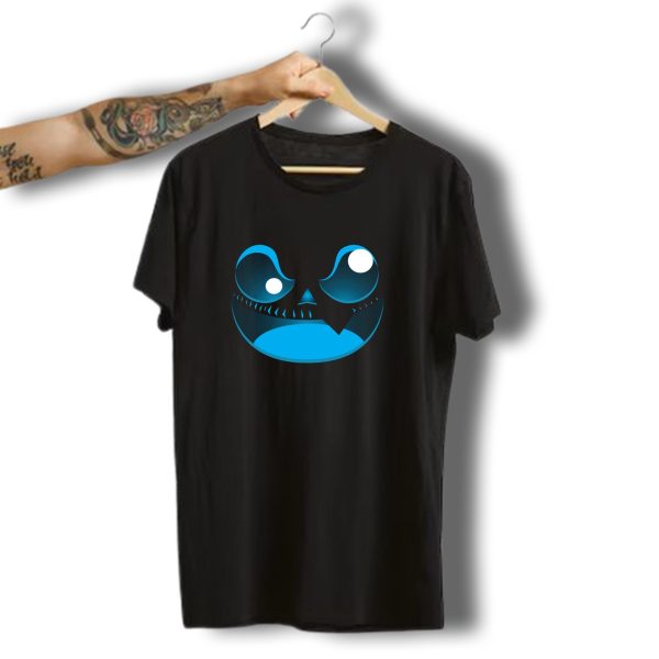 Halloween Party Pumpkin Witches Blue Jack O Lantern Face T Shirt t shirt 1
