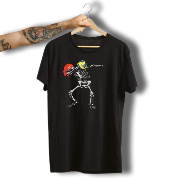 Halloween Pirate Skeleton Dabbing Volleyball Pumpkin T Shirt t shirt 1