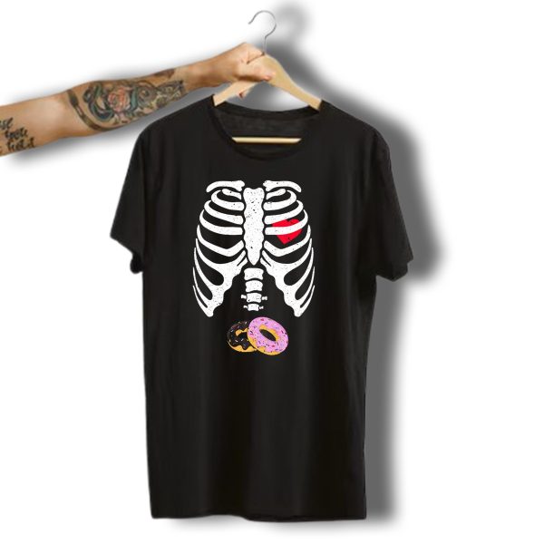 Halloween Pregnancy Skeleton Donut Baby Costume T Shirt 1 t shirt 1