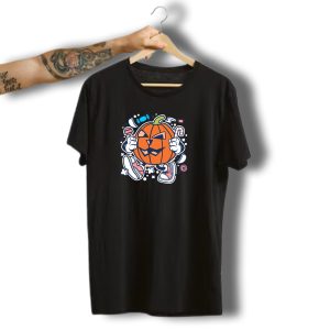 Halloween Pumpkin Candy Sneakers Fun Iconic T-Shirt
