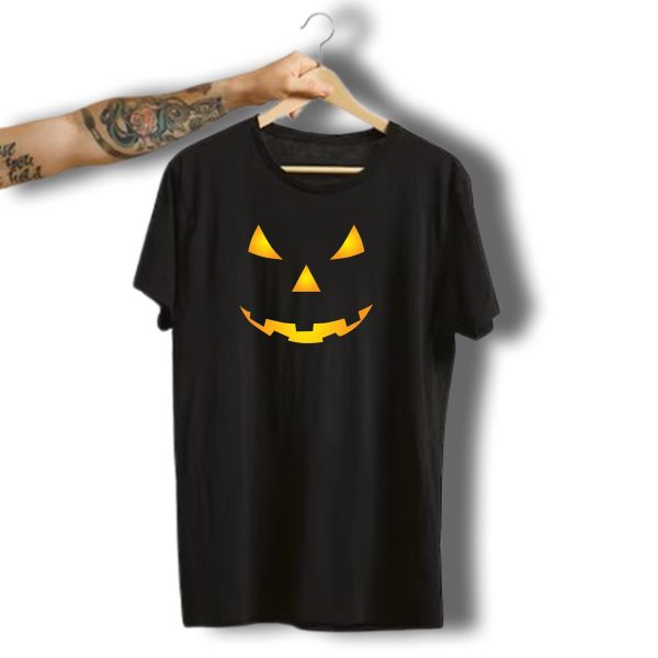 Halloween Pumpkin Face Glowing Smile T Shirt t shirt 1