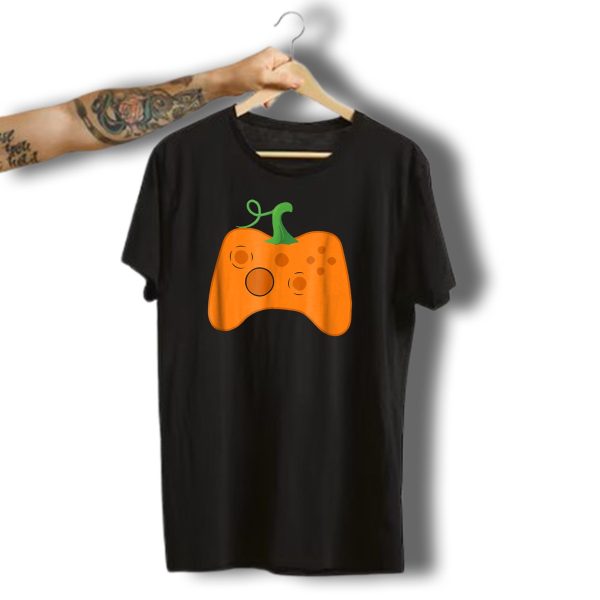 Halloween Pumpkin Gamer Video Game Party Controller T Shirt t shirt 1