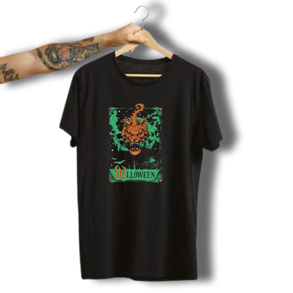 Halloween Season Tarot Card Cat Head Mystical T Shirt t shirt 1
