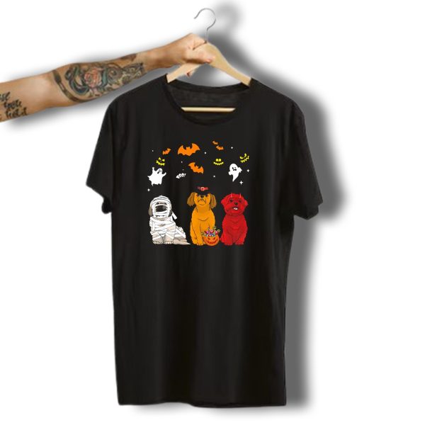 Halloween Shih Tzu Dogs Mummy Witch Devil Bat Ghost Pumpkin T Shirt t shirt 1