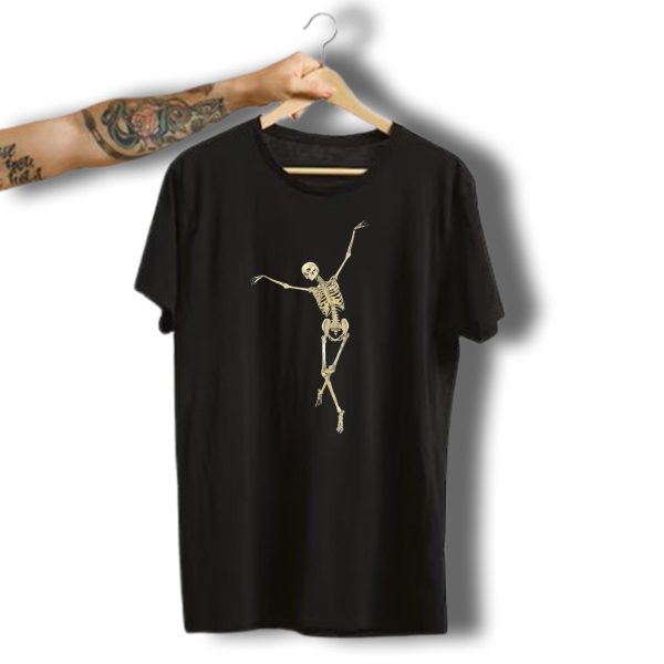 Halloween Skeleton Ballet Dancer Pose T Shirt 1 t shirt 1