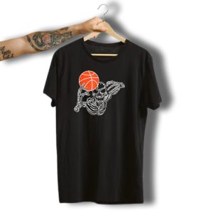 Halloween Skeleton Basketball Player Skul Dunking Spooky Slam T-Shirt