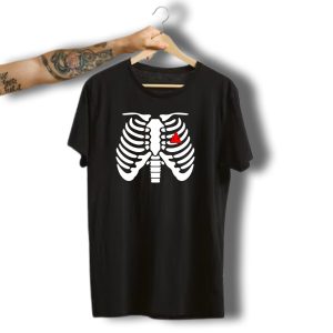 Halloween Skeleton Ribcage Buddha T-Shirt