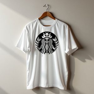 Halloween Skeleton Starbucks Logo Costume T-Shirt