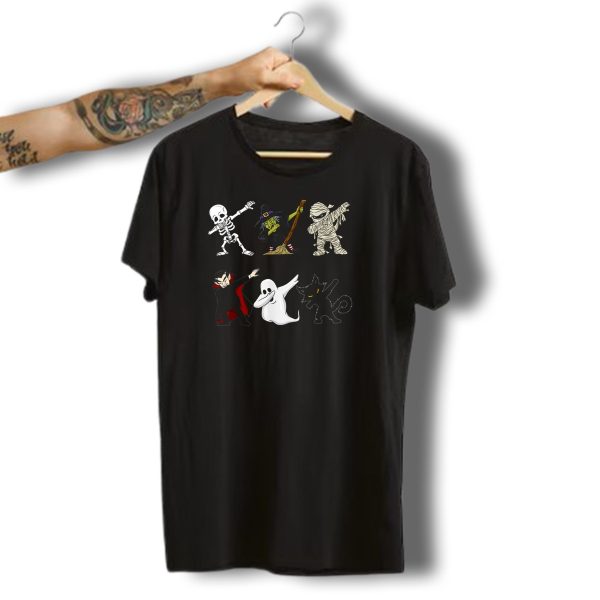 Halloween Skeleton Witch Mummy Vampire Ghost Cat Dabbing Monsters T Shirt t shirt 1 1