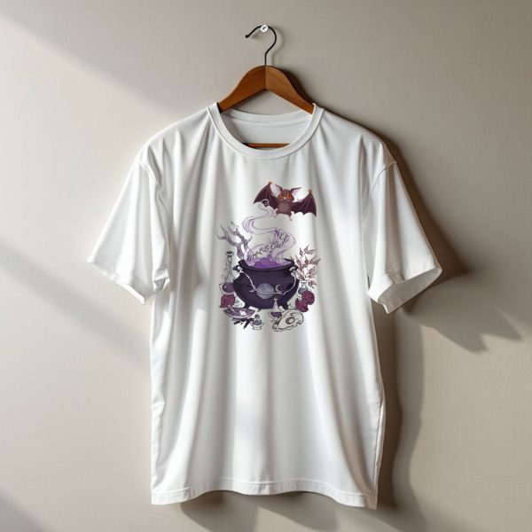 Halloween Smoken Bat Witchs Cauldron And Potions t shirt 1