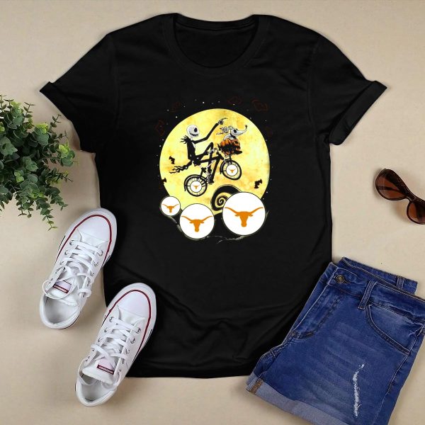 Halloween Texas Longhorns Nightmare Biking Theme T Shirt Style 1 Black 1