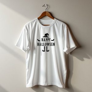 Halloween Witch Hat Bat Happy Halloween T-Shirt