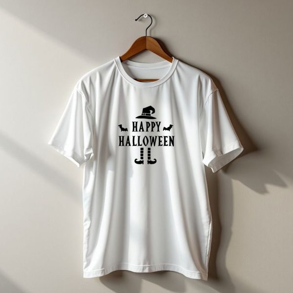 Halloween Witch Hat Bat Happy Halloween t shirt 1