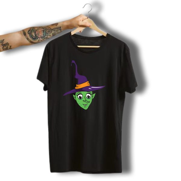 Halloween Witch Monster Zombie Horror Green Face T Shirt t shirt 1