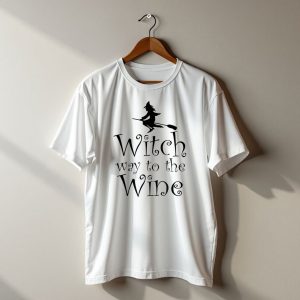 Halloween Women Witch Way To The Wine T-Shirt