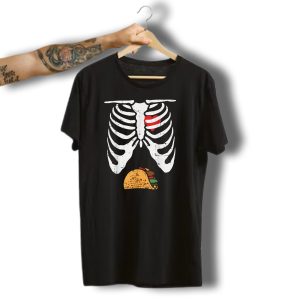 Halloween Xray Skeleton Pregnancy Tacos Soon T-Shirt
