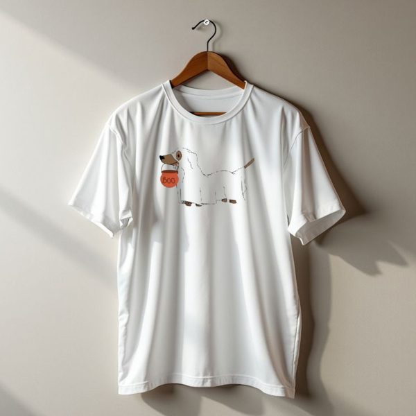 Halloweenies Dog Boo Ghost Costume With Pumpkin Boo T Shirt t shirt 1