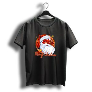 Handsome Black Santa Merry Christmas Festive Joyful Santa Image T Shirt