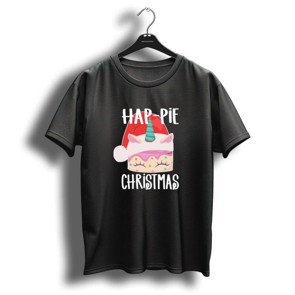 Hap Pie Christmas Unicorn Cake Santa Hat T Shirt 1 t shirt 1