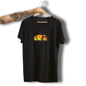 Happiness Is Being A Grandma Halloween Pumpkin Boots Basket Coffee T-Shirt