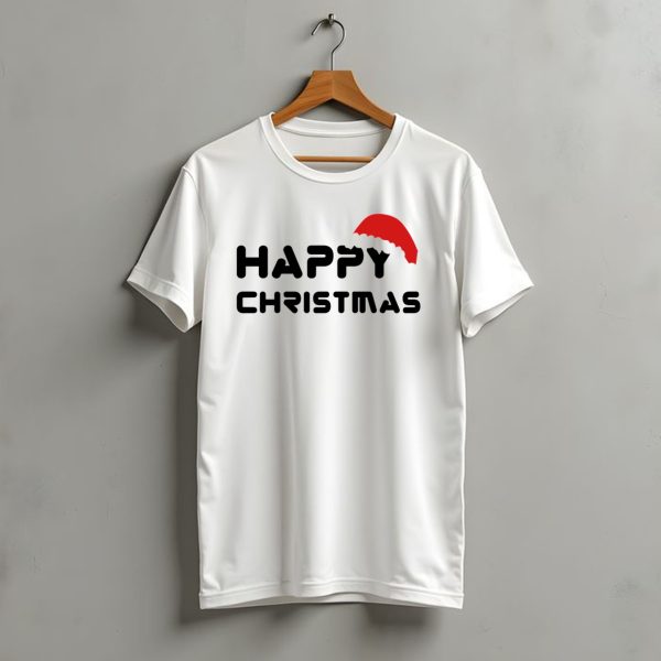 Happy Christmas Santa Hat T Shirt t shirt 1