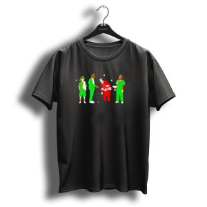 Happy Golf Christmas Golfers In Festive Outfits T Shirt