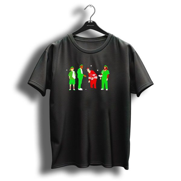 Happy Golf Christmas Golfers In Festive Outfits T Shirt 1 t shirt 1