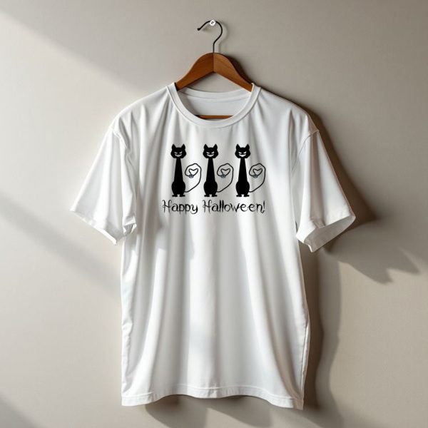 Happy Halloween 3 Black Cats Hocus Pocus T Shirt t shirt 1