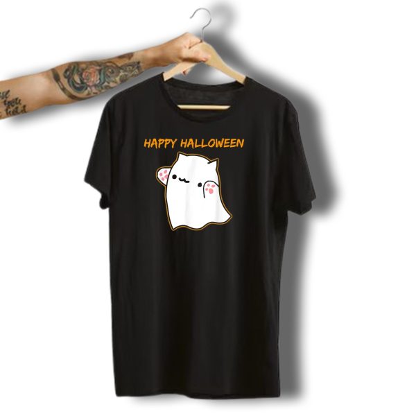 Happy Halloween Bongo Cat Ghost T Shirt t shirt 1 1