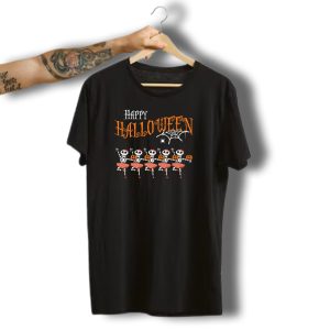 Happy Halloween Dancing Ballet Skeleton Ballerina T-Shirt