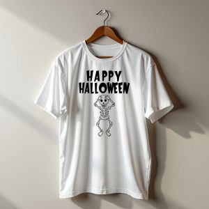 Happy Halloween Dancing Skeleton Skull And Bones T-Shirt