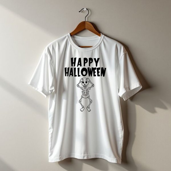 Happy Halloween Dancing Skeleton Skull And Bones T Shirt 1 t shirt 1