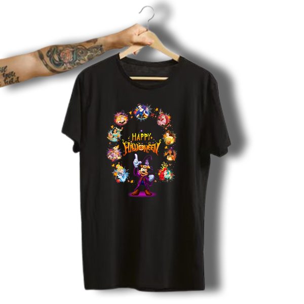 Happy Halloween Disney Princesses Mickey Halloween T Shirt t shirt 1