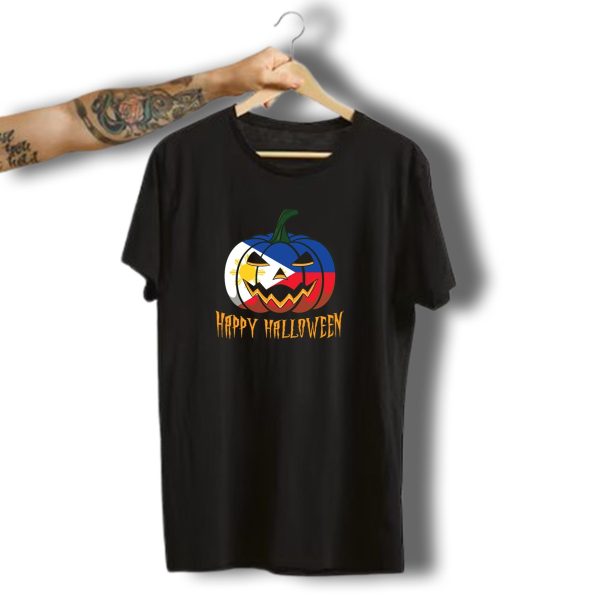 Happy Halloween Filipino Flag Pumpkin Jack O Lantern T Shirt t shirt 1